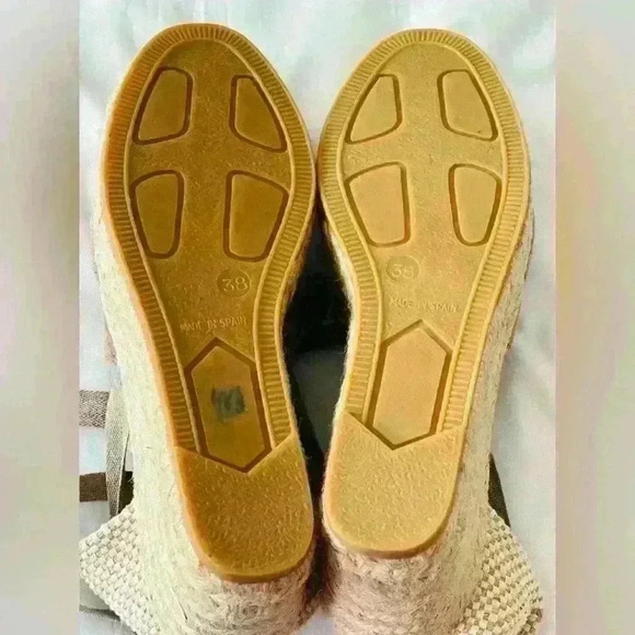 Lara Espadrilles Closed Toe Wedge Tie-Up Sandal Size 38 or US 7 - Picture 7 of 11